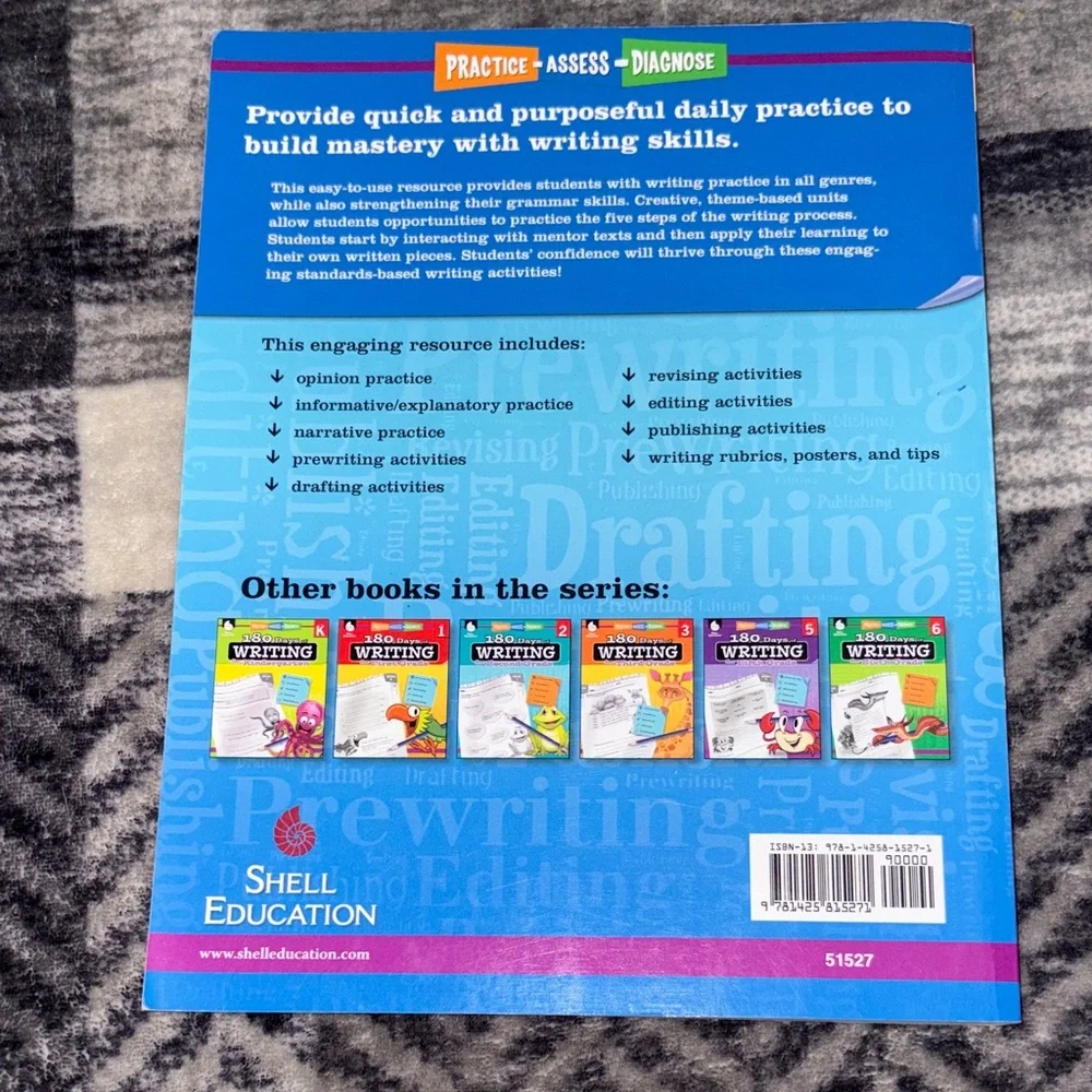 🦋Shell Education Writing Practice Book